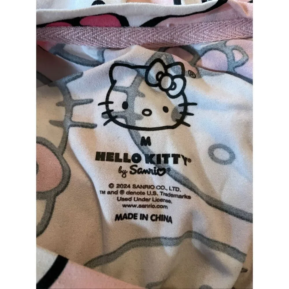 Sanrio Medium Hello Kitty Nightgown Pajama Dress Lounge Wear Pink